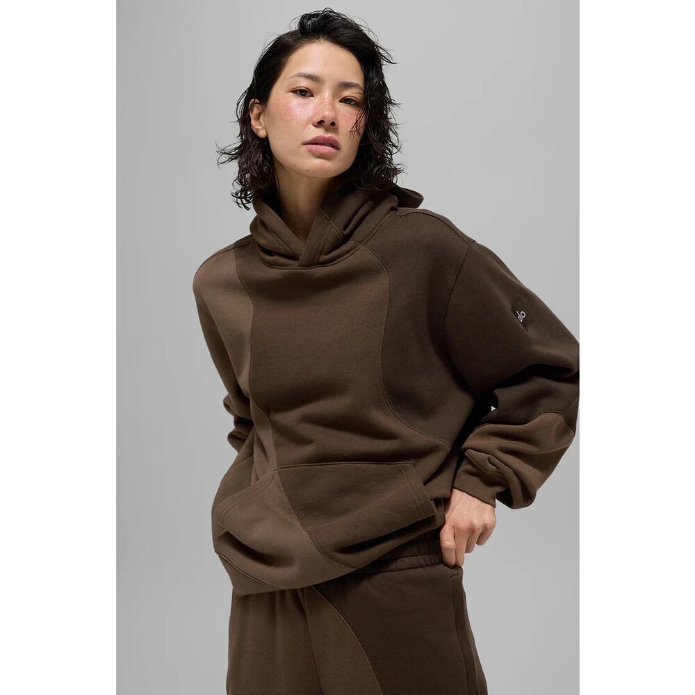 ALO Make Waves Hoodie in Espresso Tonal Size XS